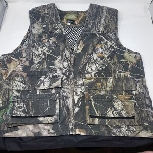 Qual Unlimited Camo Vintage Hunting Vest Men's Large